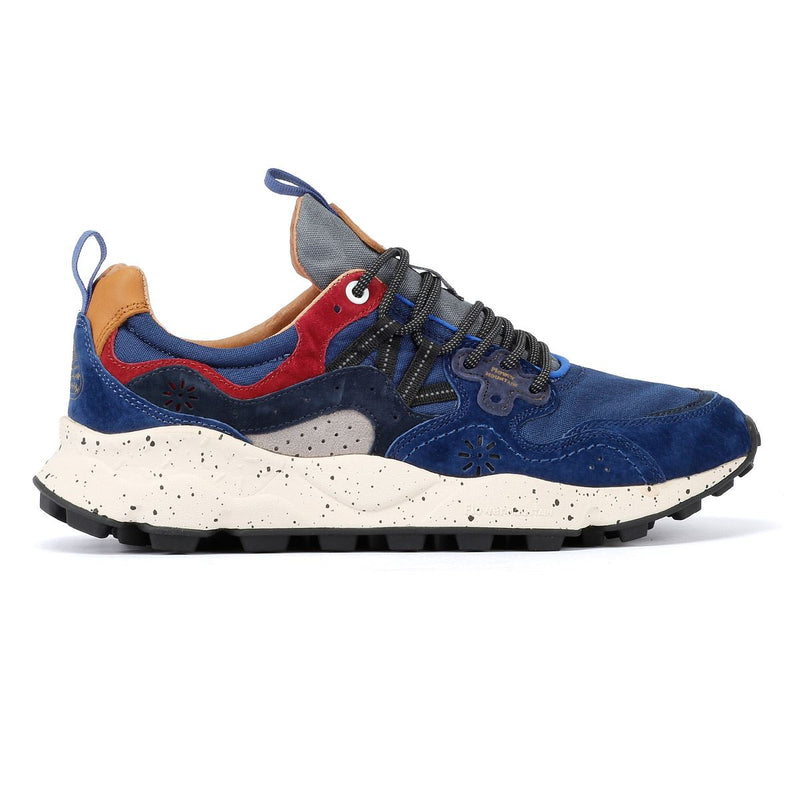Flower Mountain Yamano 3 Suede Men's Light Navy/Orange Sneakers