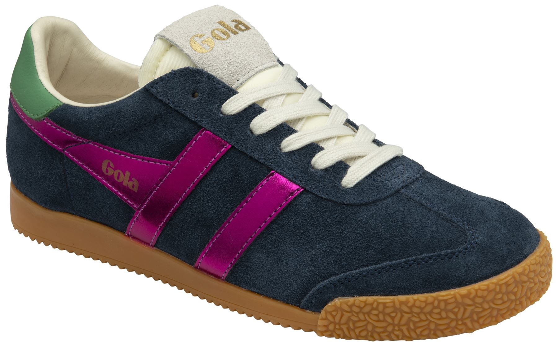 Gola Elan Glitz Suede Women's Navy/Fuchsia/Emerald Sneakers
