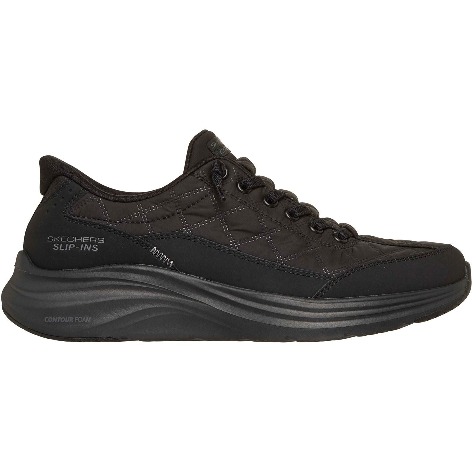 Skechers Contour Foam Cozy Fit Textile Women's Black Standard Trainers