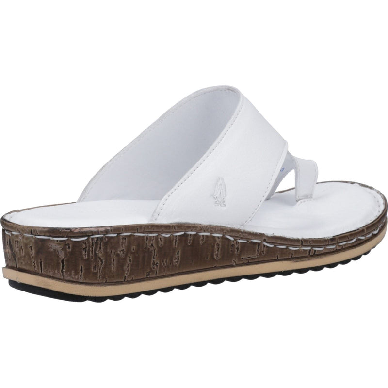 Hush Puppies Elissa Toepost Suede Women's White Sandals