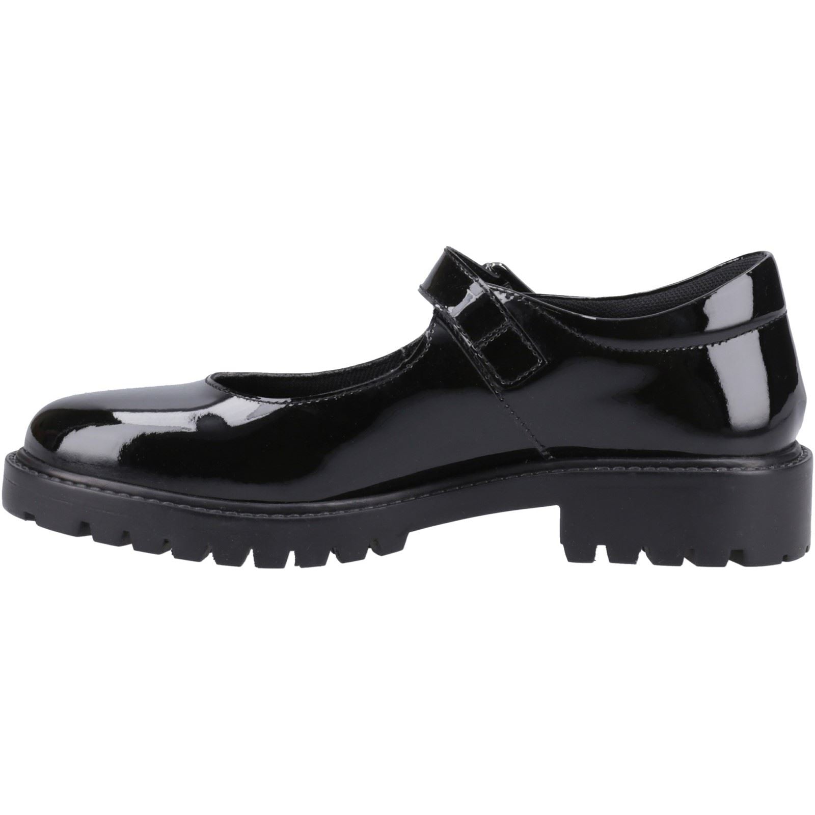 Hush Puppies Aurora Patent Senior Leather Girls's Black Shoes