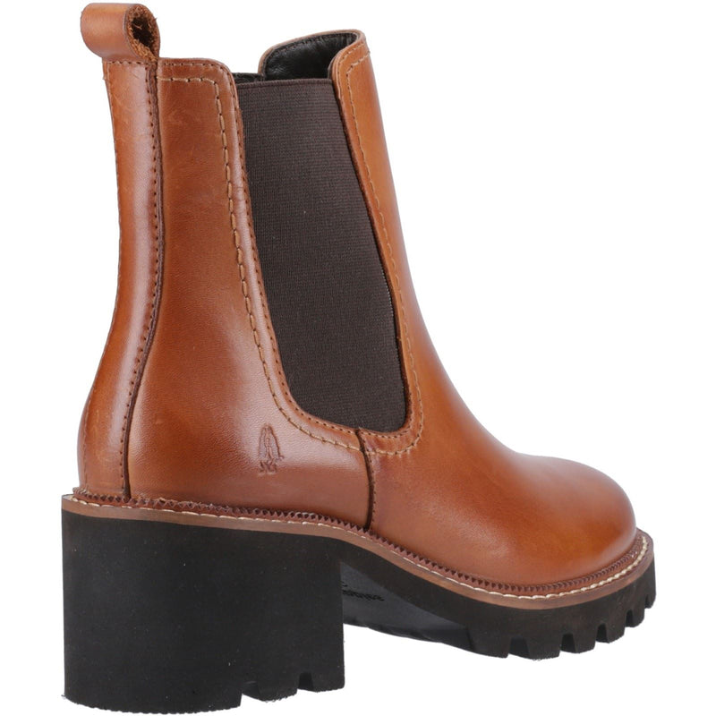 Hush Puppies Gaia Leather Women's Tan Heeled Chelsea Boots