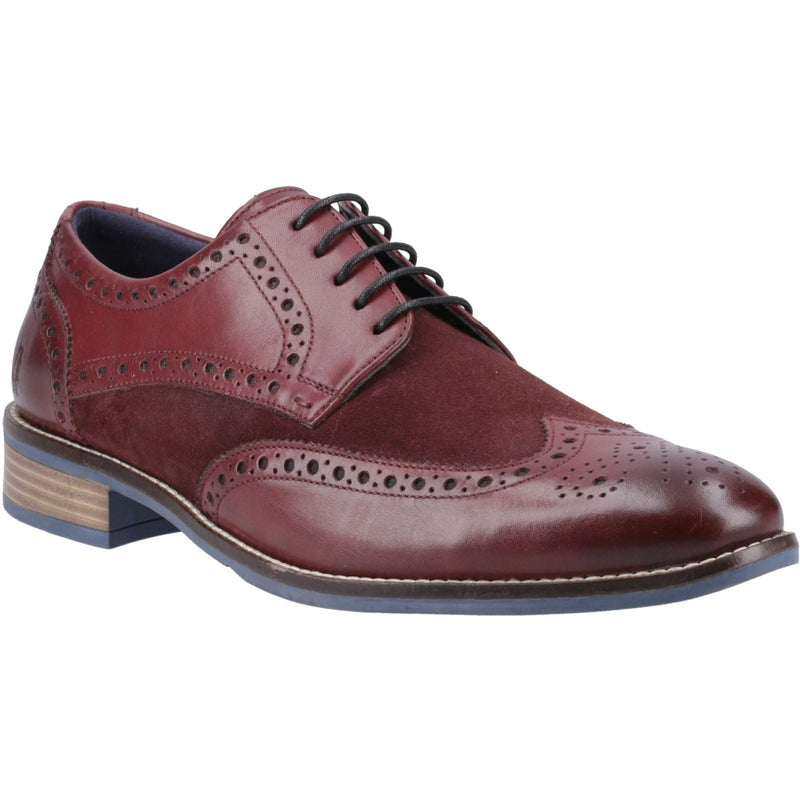 Hush Puppies Dustin Leather/Suede Men's Burgundy Brogues Shoes