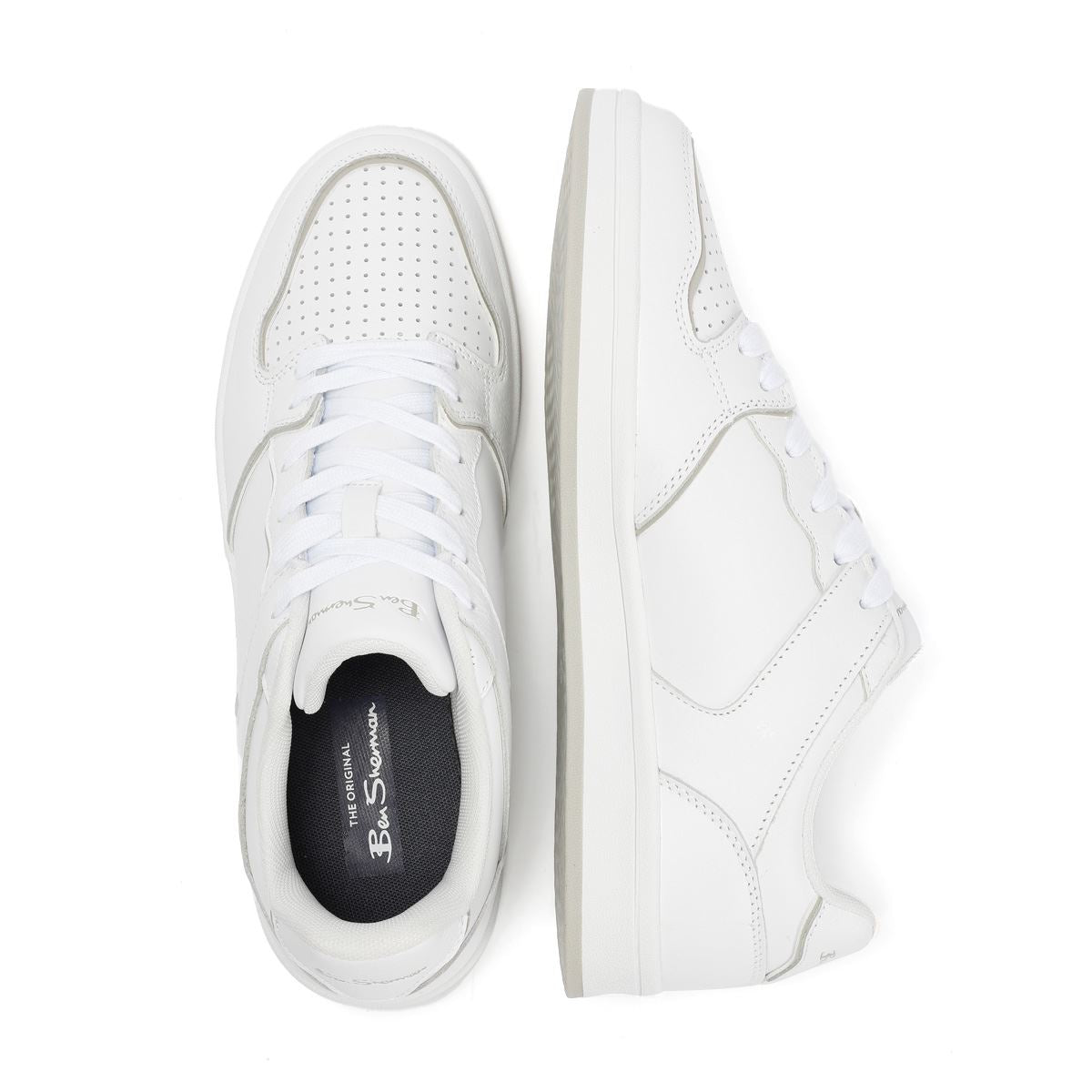 Ben Sherman Club Leather Men's White Sneakers