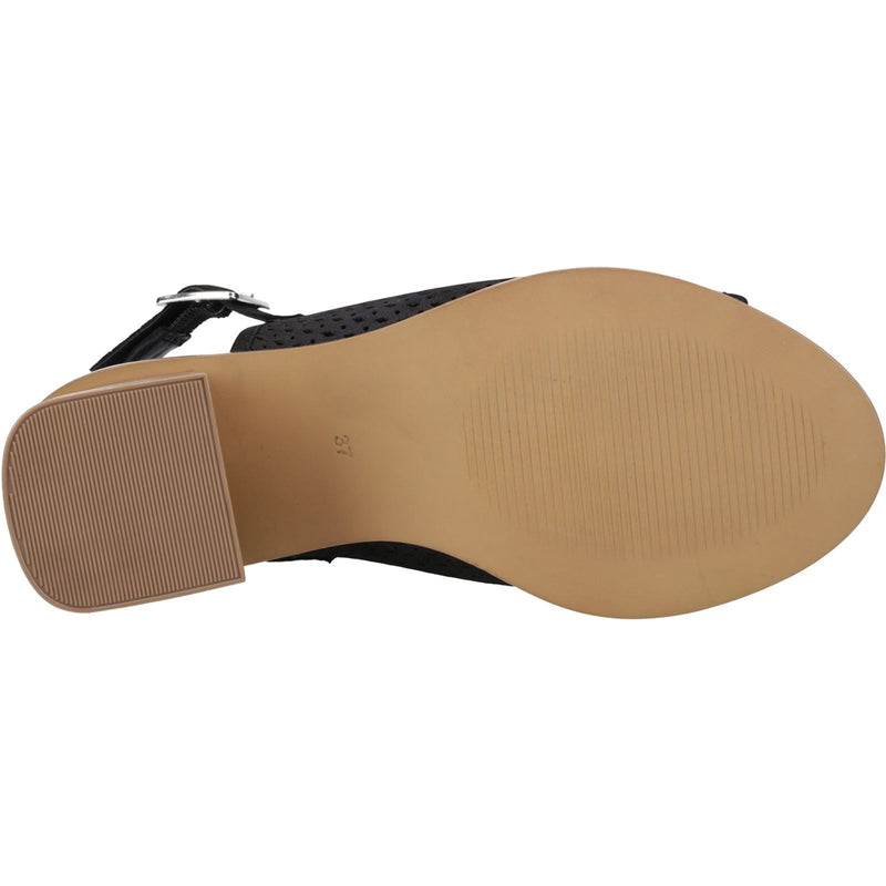 Hush Puppies Louise Heeled Leather Women's Black Sandals