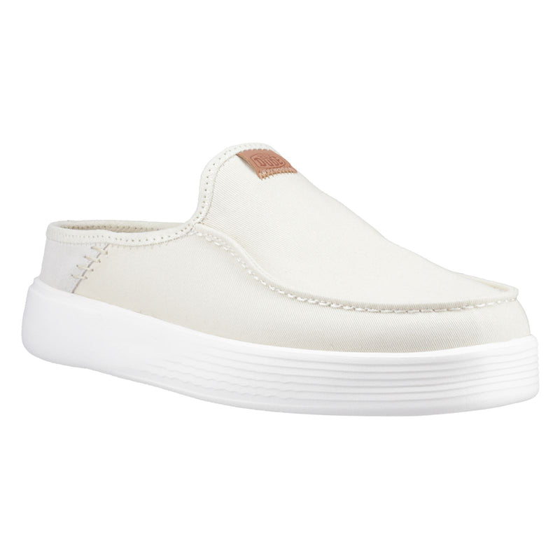 HEYDUDE Austin Workwear Leather Men's Almost White Slippers