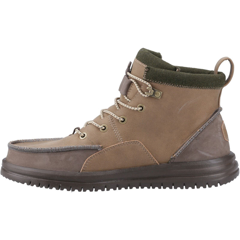 HEYDUDE Bradley Tumbled Classic Synthetic Men's Nut Ankle Boots
