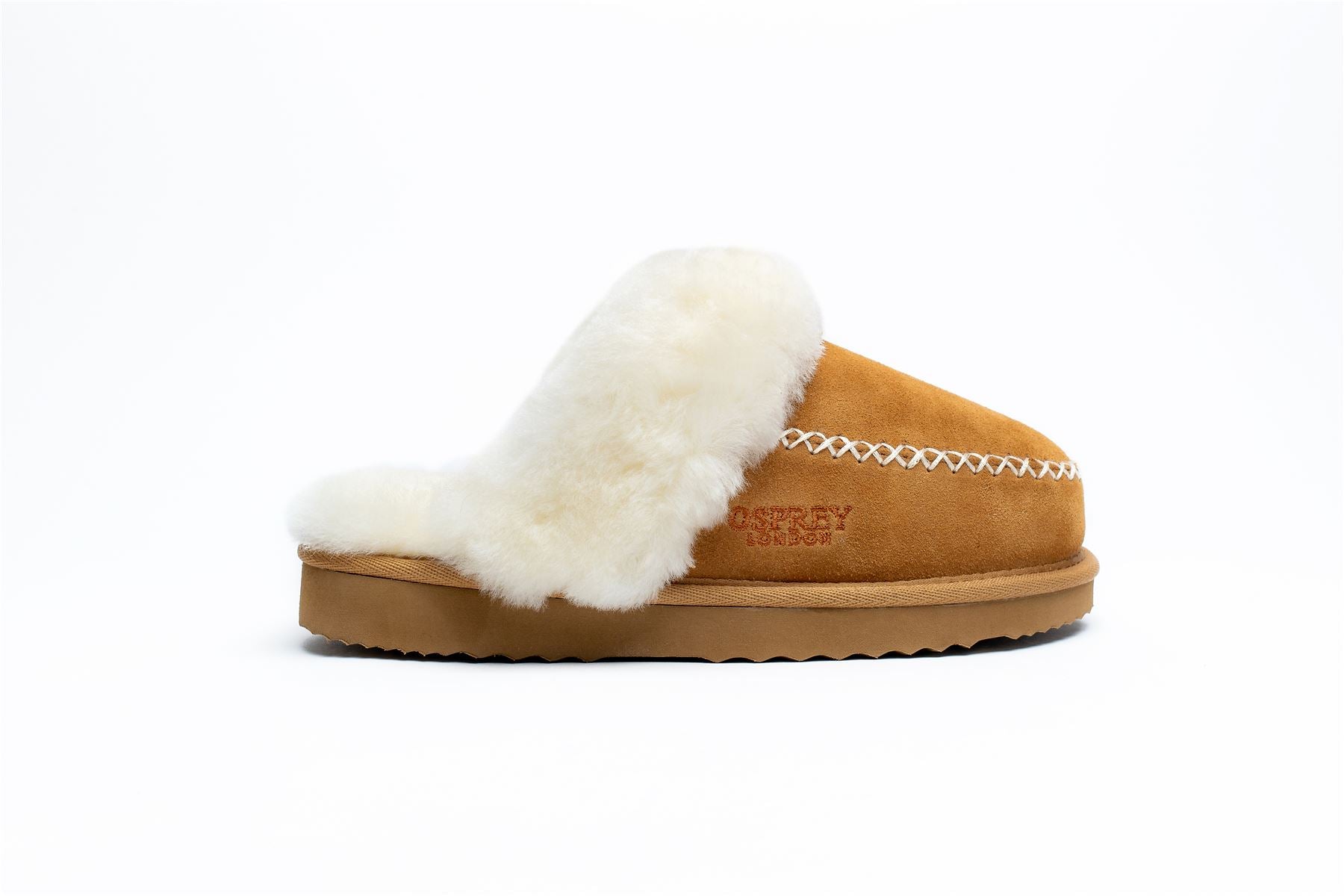 Osprey London The Celeste Suede Women's Chestnut Slippers