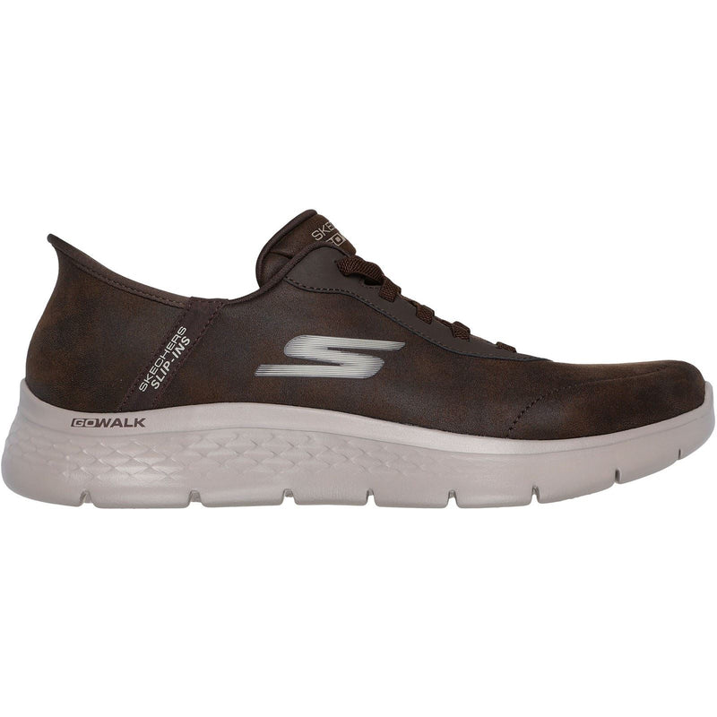 Skechers GO WALK Flex Smooth Motion Textile Men's Brown Sneakers