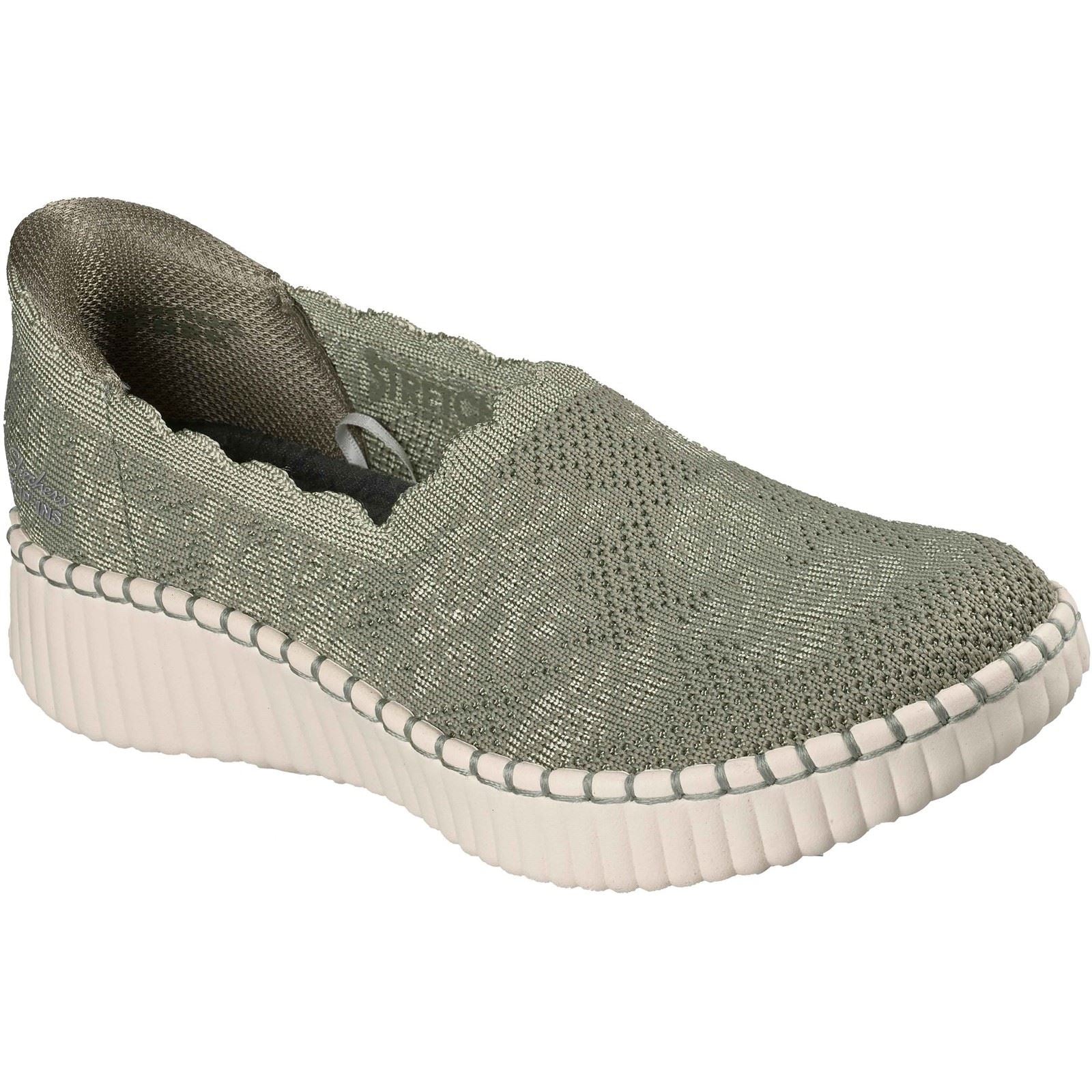 Skechers Wilshire Boulevard Polyester Women's Olive Sneakers