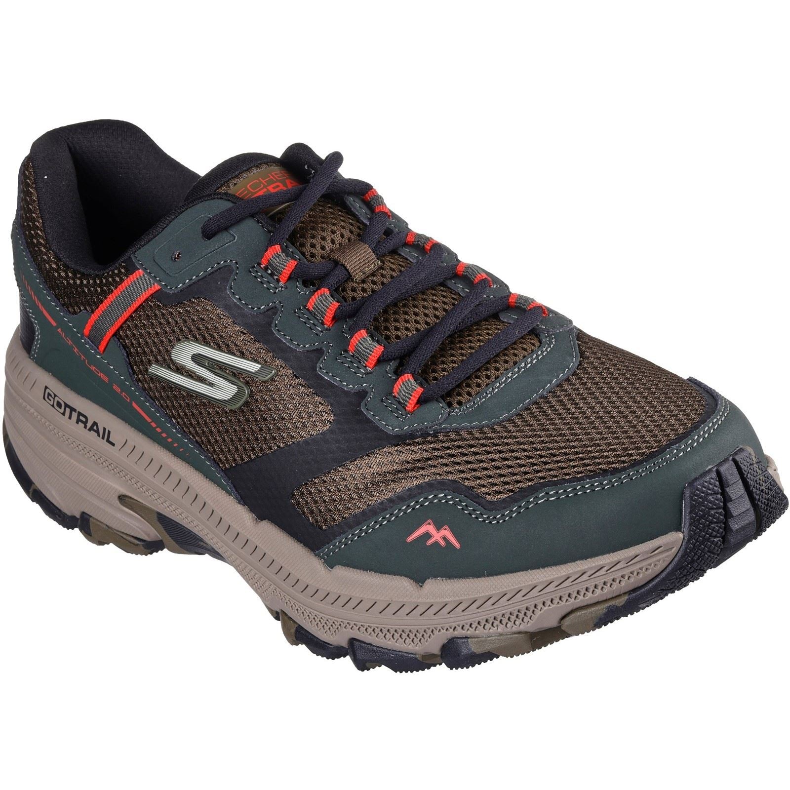 Skechers Performance GO RUN Trail Altitude 2.0 Marble Rock 3 Leather Men's Olive/Black Sneakers