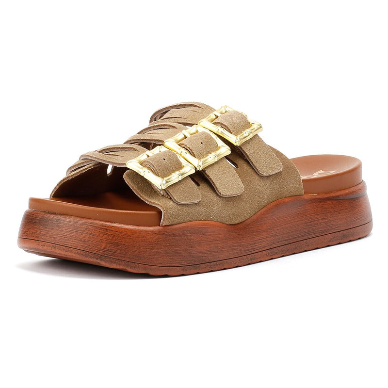 Desert Fleur Gypsum Tennesee Suede Women's Taupe Sandals