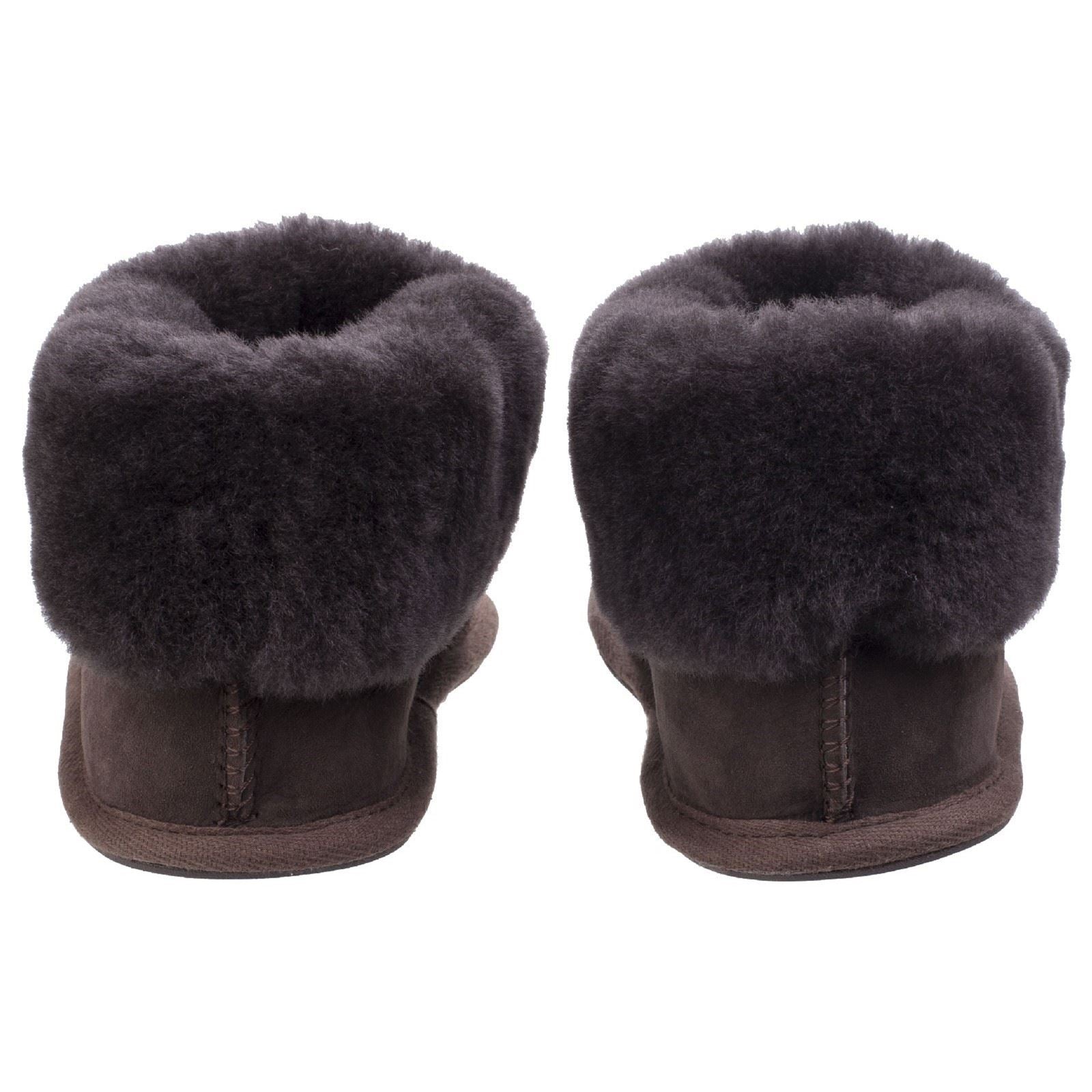 Cotswold Wotton Leather Women's Chocolate Slippers