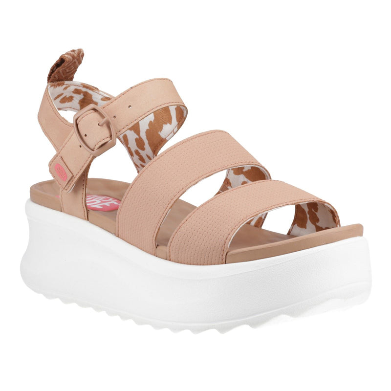 HEYDUDE Delray Buckle Classic Synthetic Women's Tan Sandals