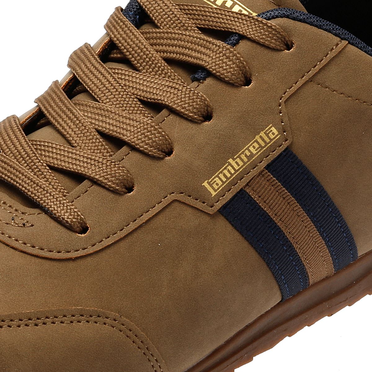 Lambretta Tackle Men's Taupe/Navy Sneakers