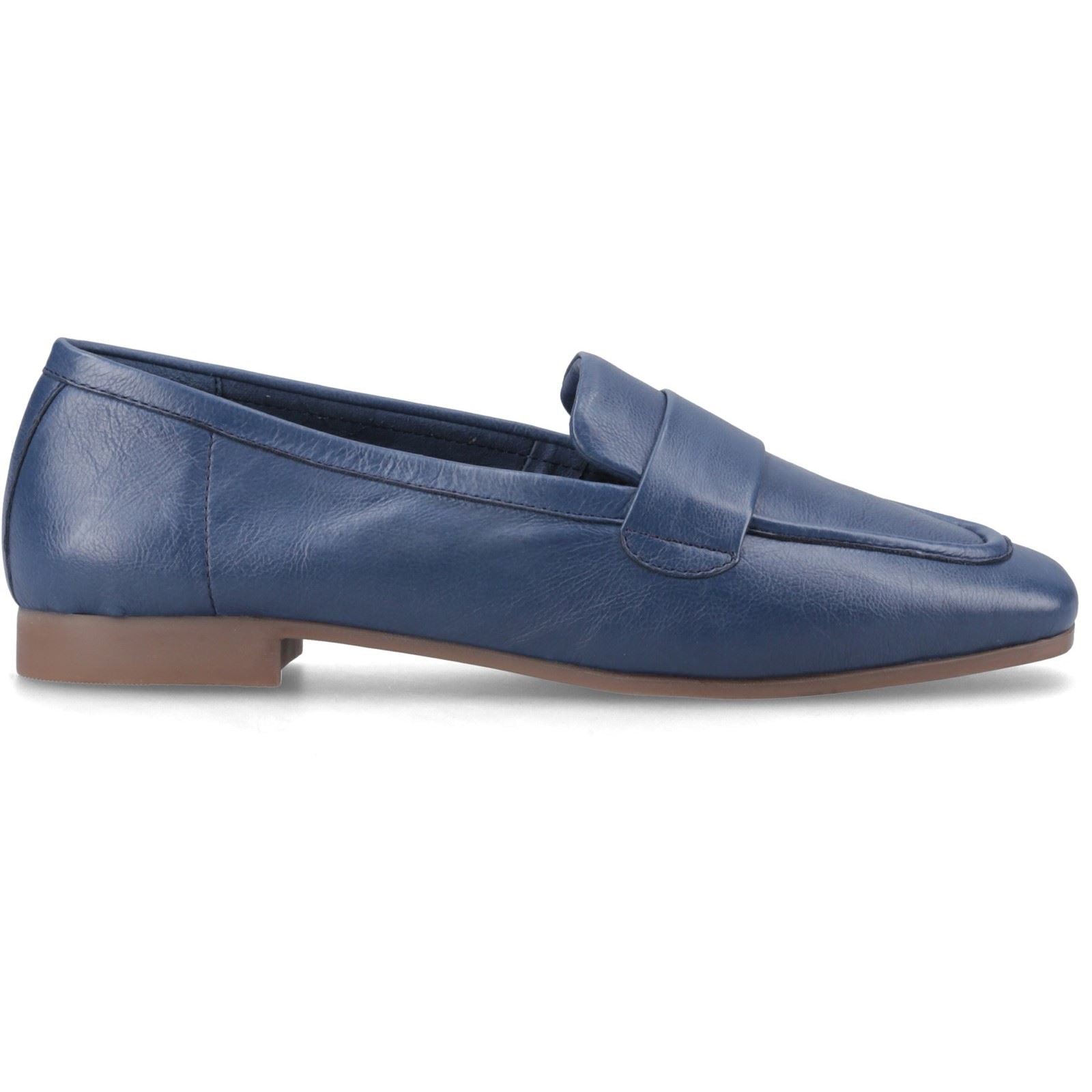 Hush Puppies Sutton Leather Women's Navy Loafers