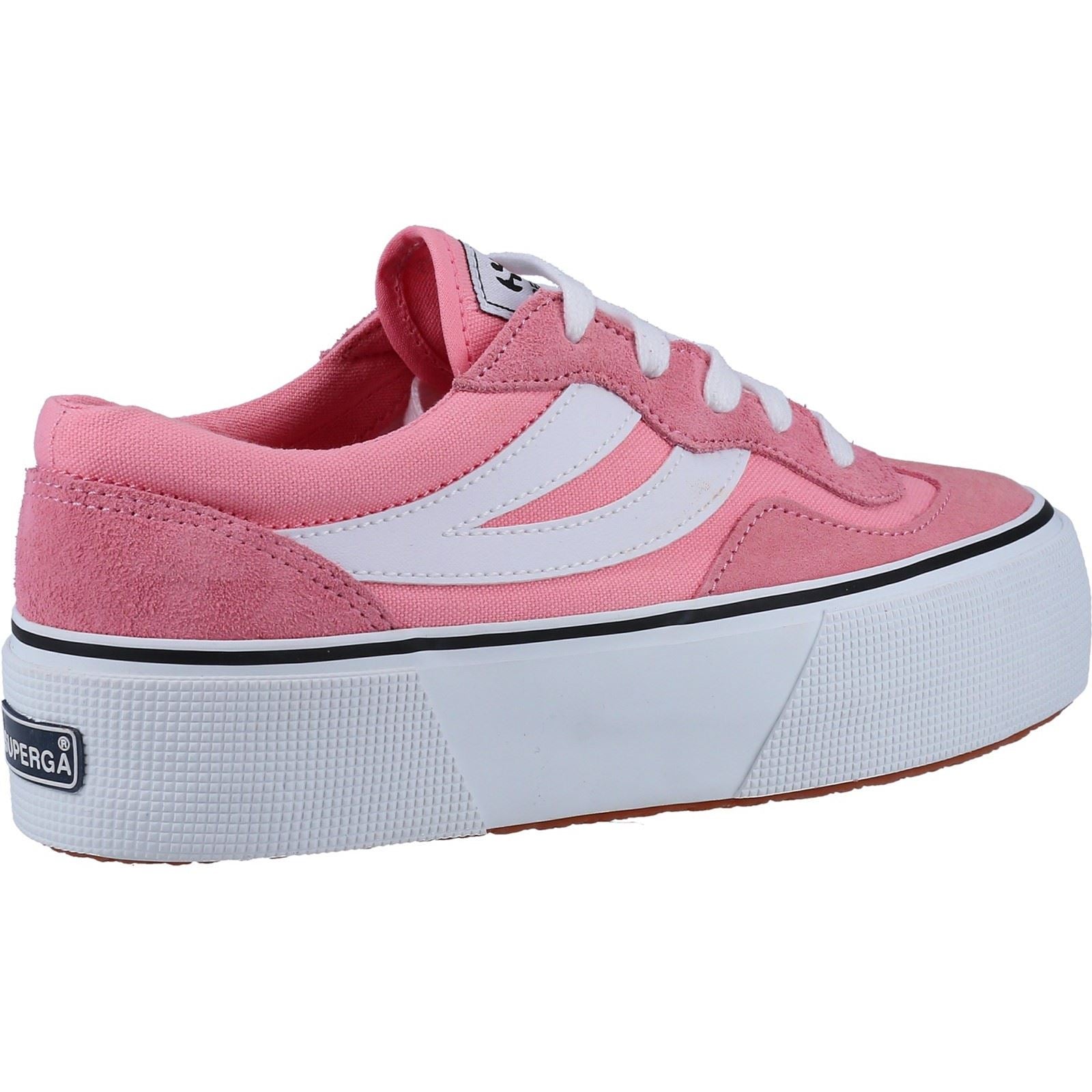 Superga 3041 Revolley Colorblock Platform Leather Women's Pink/White Sneakers
