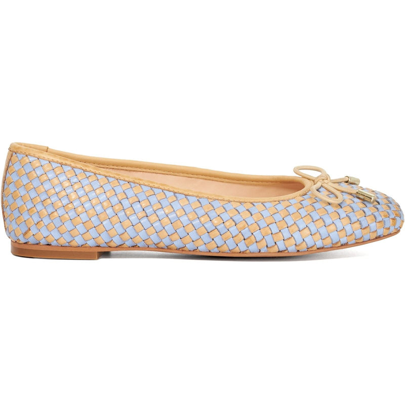 Dune Heights Leather Women's Blue Flats
