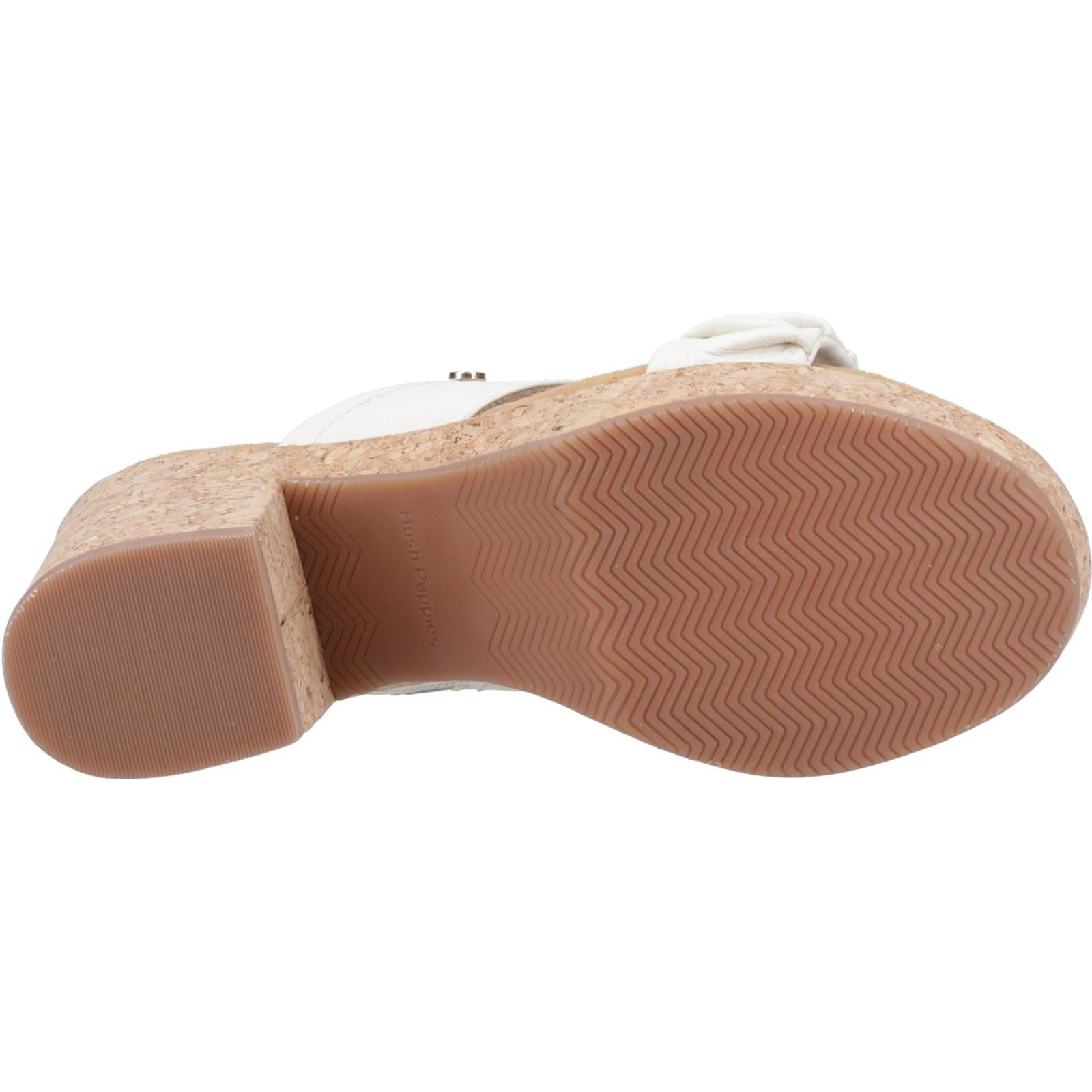 Hush Puppies Poppy Leather Women's Cream Heels