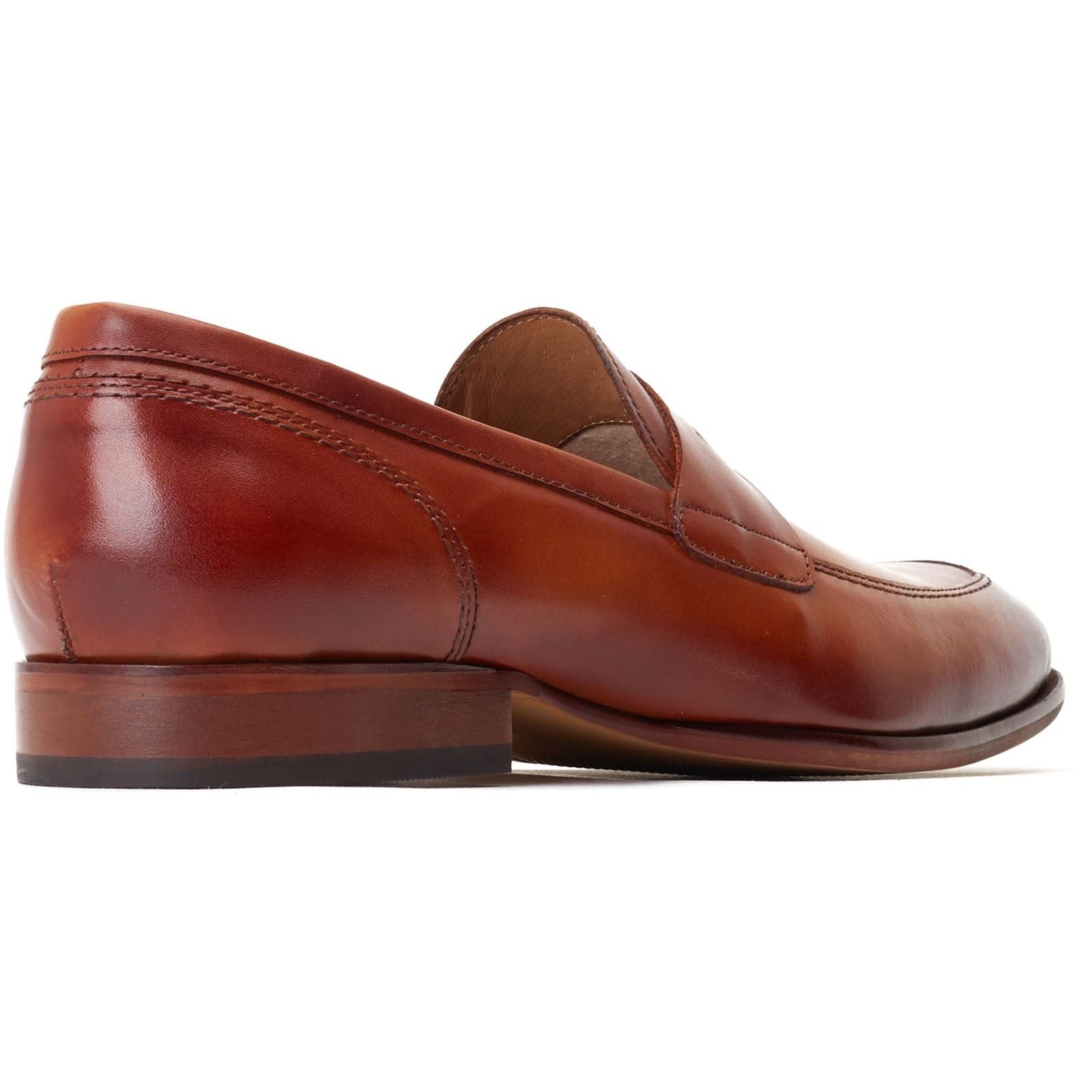 Base London Bruno Leather Men's Burnt Tan Loafers