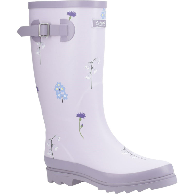 Cotswold Wildflower Tall Rubber Women's Lilac Wellington Boots