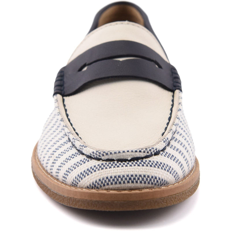 Sperry Port Driving Textile Women's White/Navy Standard Loafers