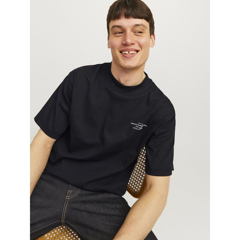 Jack & Jones Chad Branding Cotton Men's Black T-Shirt