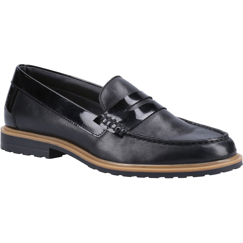 Hush Puppies Verity Slip On Leather Women's Black Loafers