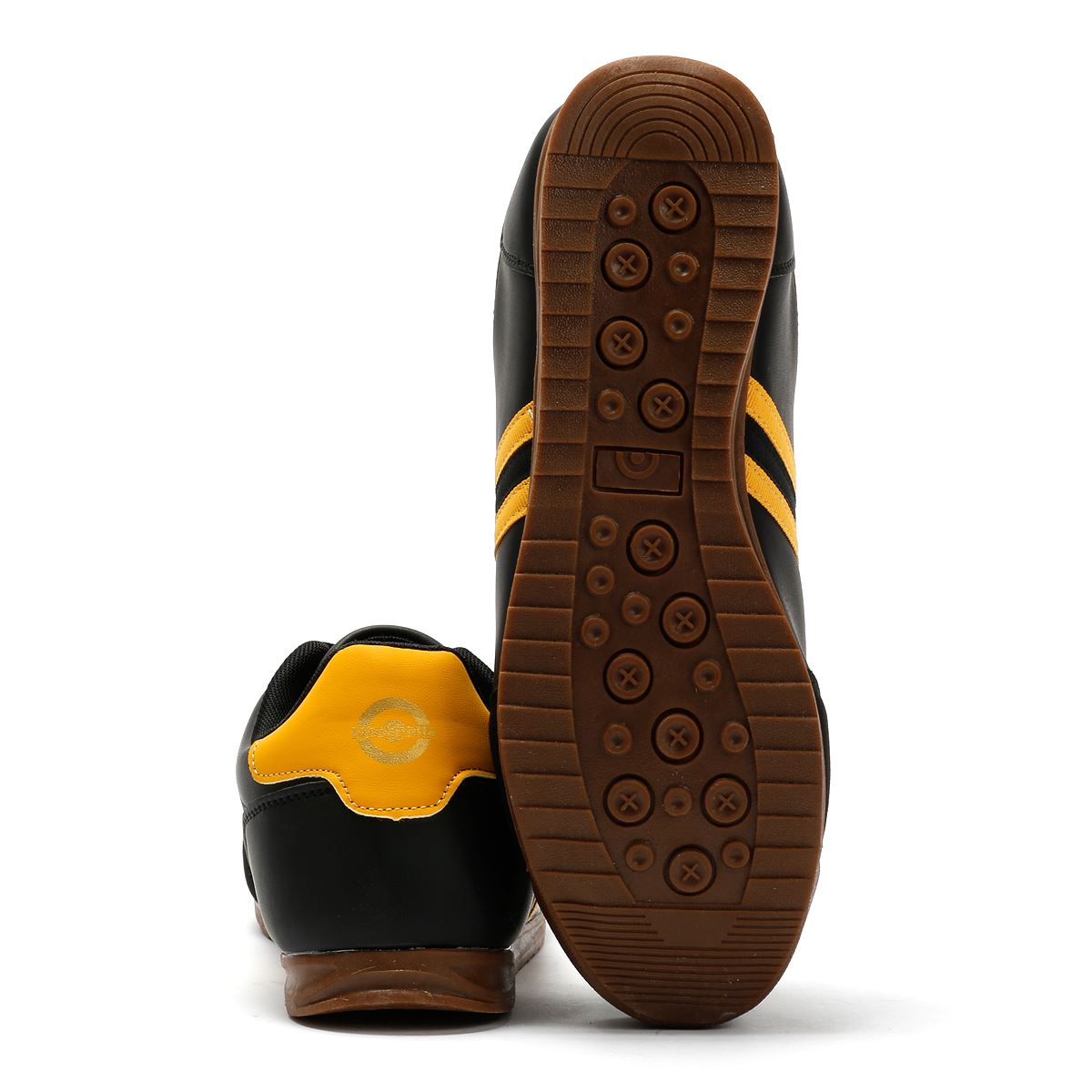 Lambretta Tackle Men's Black/Gold Sneakers