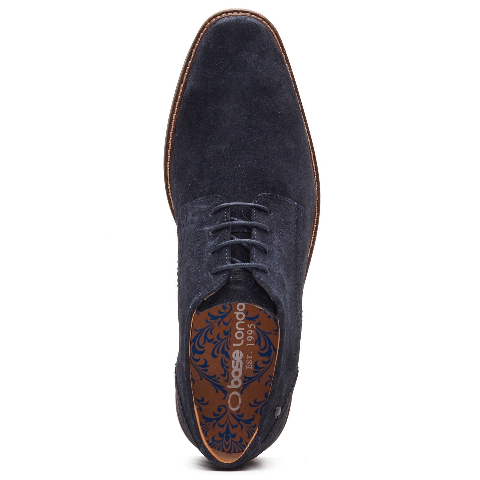 Base London Eton Lace Up Leather Men's Navy Lace-Up Shoes