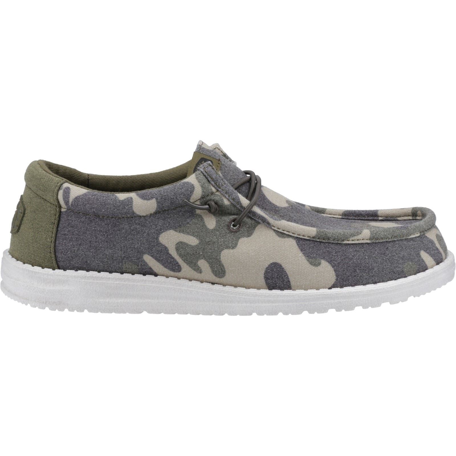 HEYDUDE Wally Washed Camo Synthetic Men's Camo Shoes