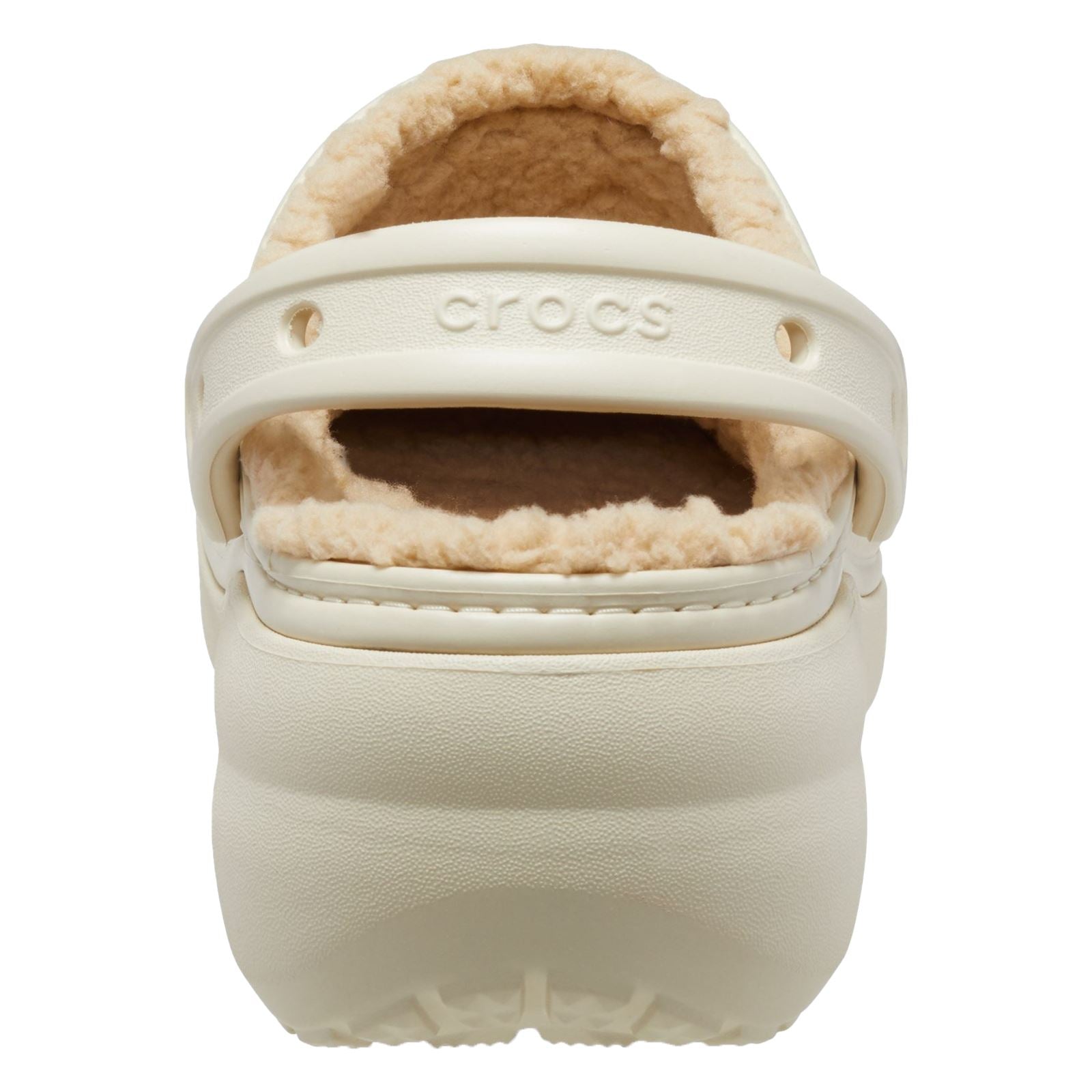 Crocs Classic Platform Lined Synthetic Women's Bone Clogs