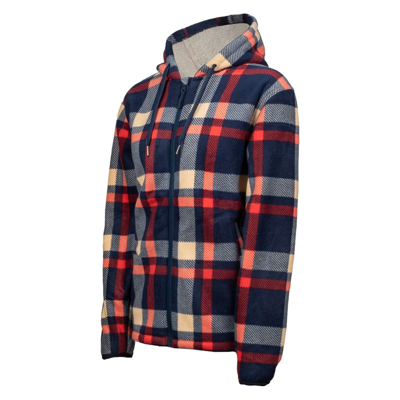 Hard Yakka Check Zoodie Polyester Women's Blue Hooded Sweatshirt