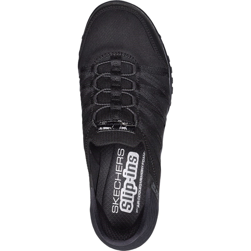 Skechers Breathe-Easy - Roll-With-Me Textile Women's Black Sneakers