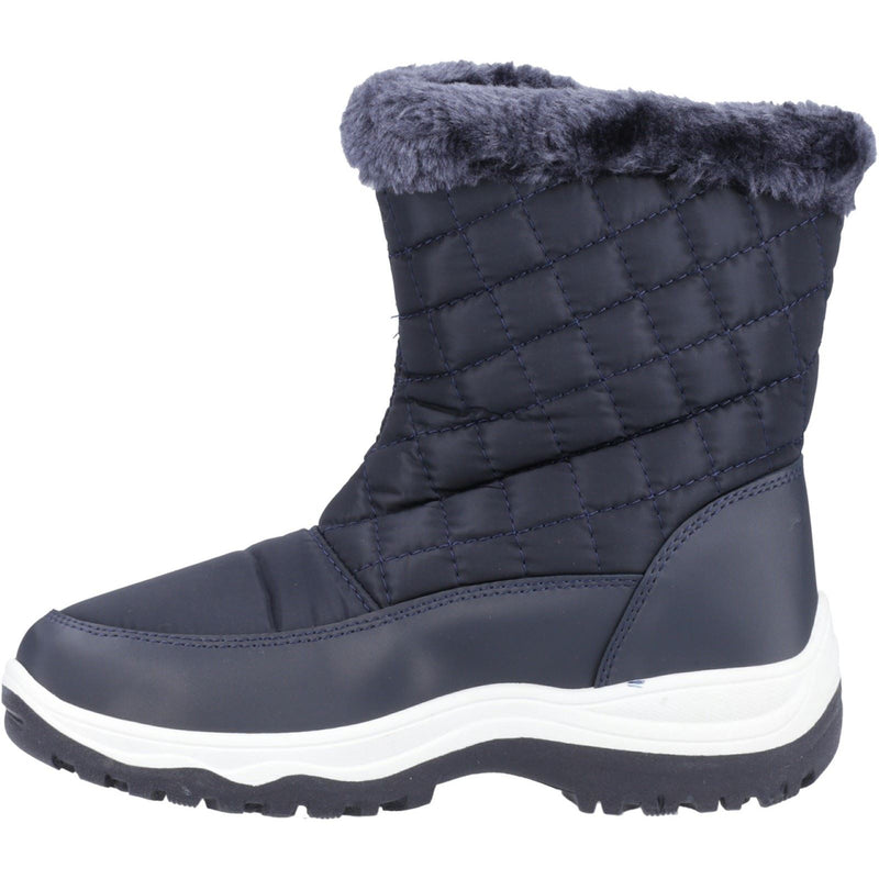 Cotswold Butterrow Textile Women's Navy Winter Mid Calf Boots