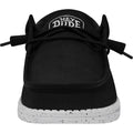 HEYDUDE Wally Slub Rayon Men's Black Boat Shoes