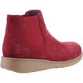 Hush Puppies Leonie Suede Women's Burgundy Flat Chelsea Boots