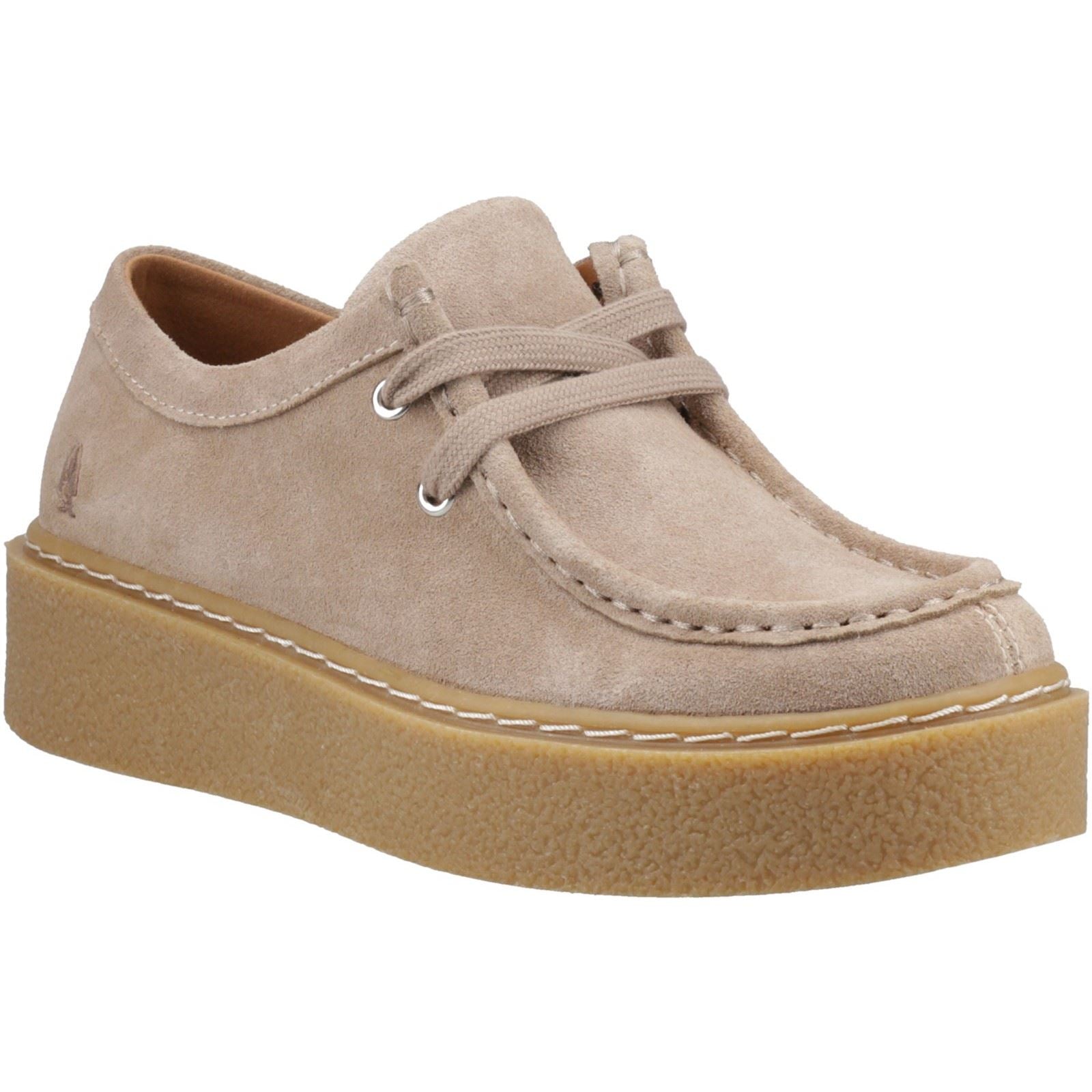 Hush Puppies Bridie Suede Leather Women's Taupe Moccasins Shoes