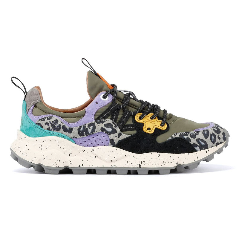 Flower Mountain Yamano 3 Suede Militare/Light Green/Yellow Sneakers