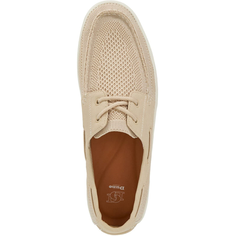 Dune Blaizerss Fabric Men's Cream Boat Shoes