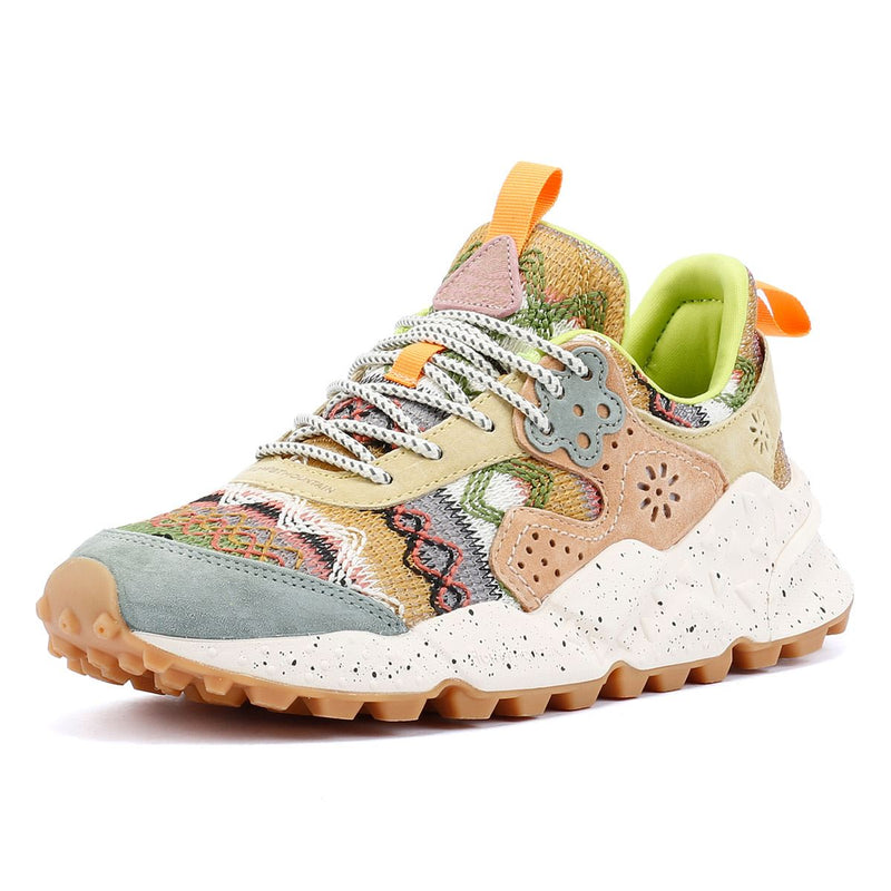 Flower Mountain Kotetsu Knit Women's Green Aztec Sneakers