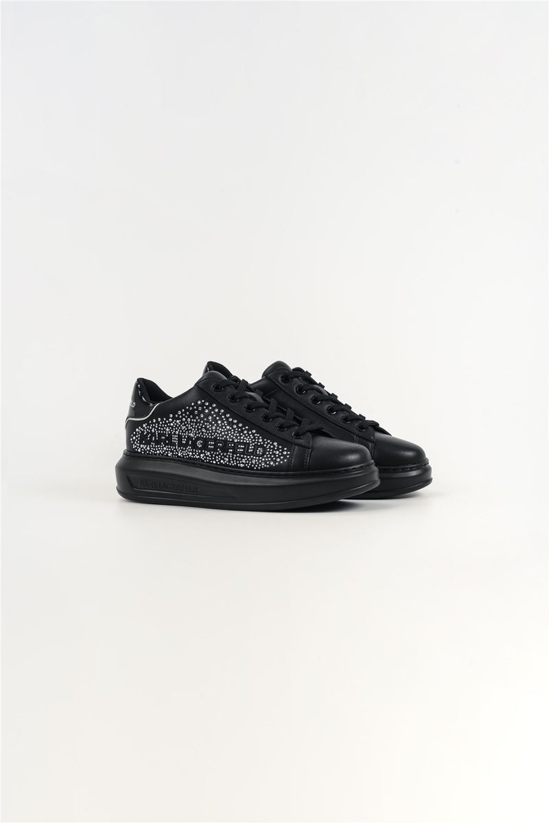 Karl Lagerfeld Kapri Konstellation Leather Women's Black/Silver Sneakers
