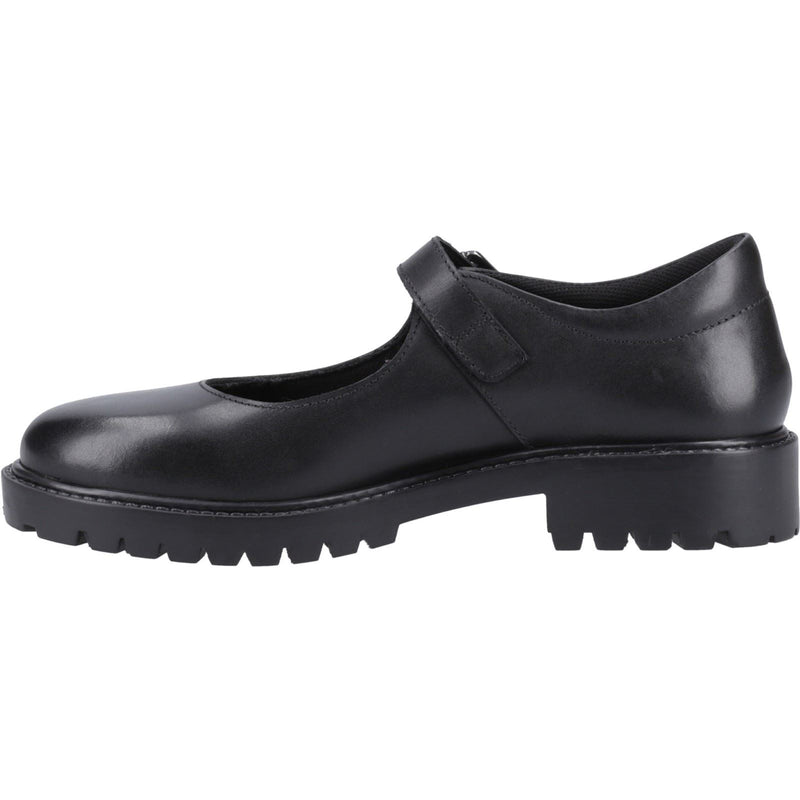 Hush Puppies Aurora Senior Leather Girls's Black Shoes