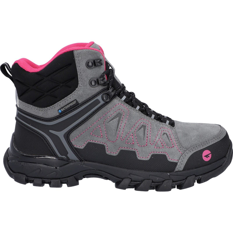 Hi-Tec V-Lite Explorer WP Cow Suede Leather Women's Grey/Fuchsia Hiking Boots