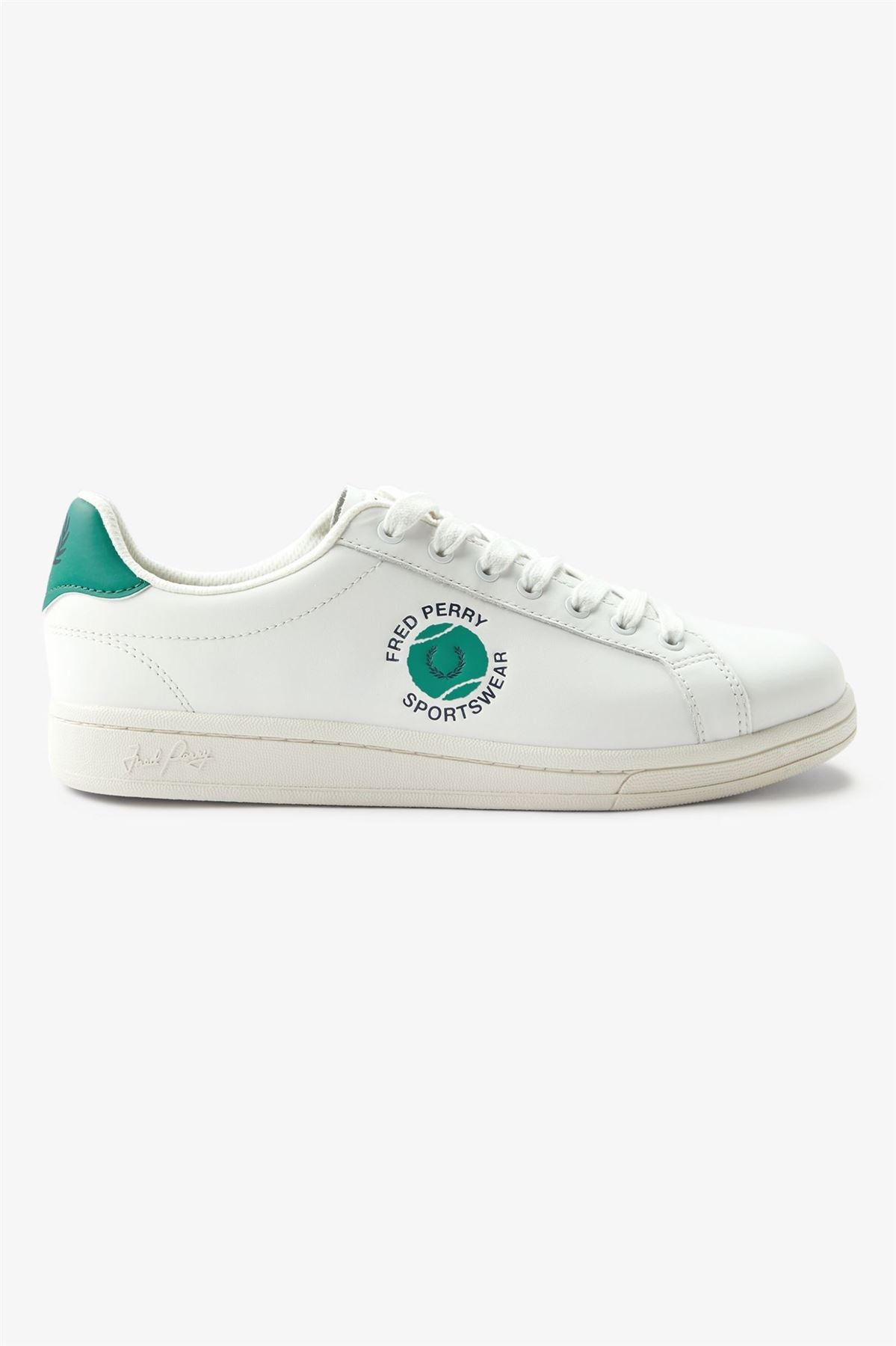 Fred Perry Tennis Cupsole Leather Men's White/Green Sneakers