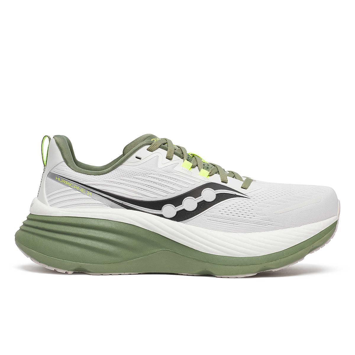 Saucony Hurricane 24 Men's White/Olive Sneakers
