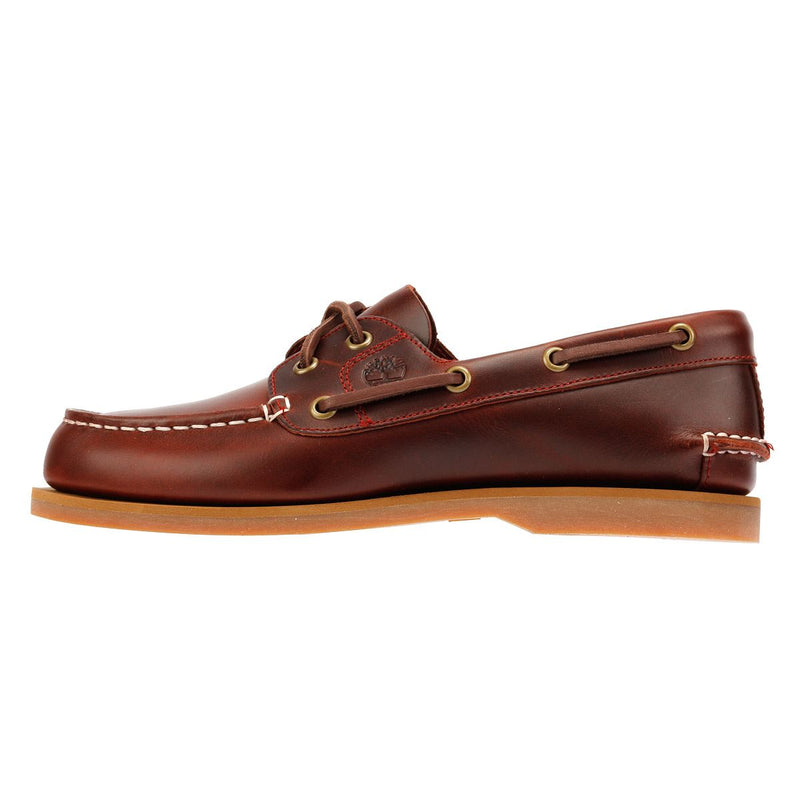Timberland Classic 2 Eye Leather Women's Burgundy Boat Shoes