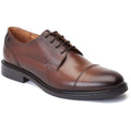 Base London Magnus Leather Men's Burnt Brown Oxford Shoes