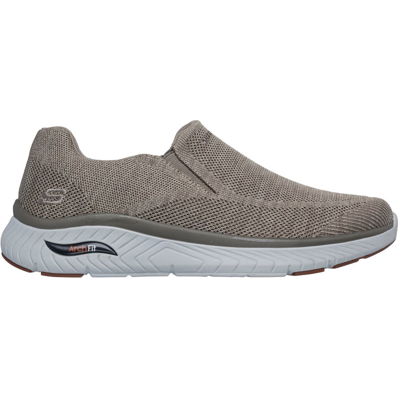 Skechers Arch Fit Crosser Locke Synthetic Men's Taupe Sneakers