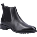 Hush Puppies Sammie Leather Women's Black Flat Chelsea Boots